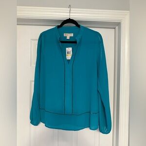 Michael Kors Teal Blouse